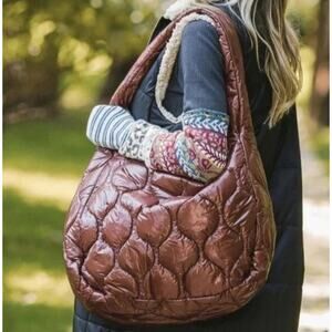 Free‎ People Movement Surplus Shine Carryall Shoulder Bag in Nutshell